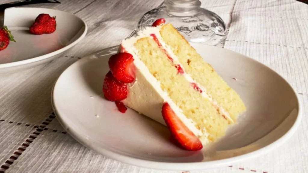 Vanilla Cake with Strawberry