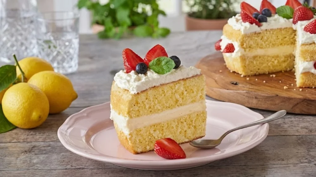 White Chocolate and Strawberry Cake