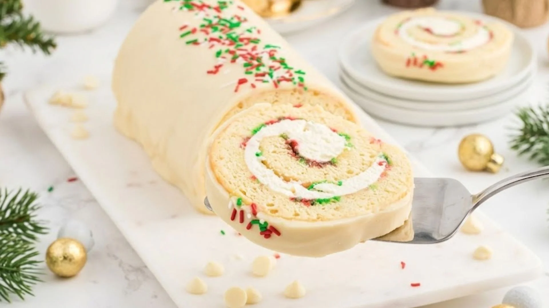 Christmas Vanilla Roll Cake