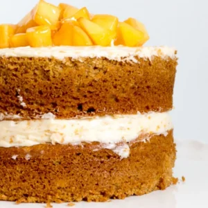 Vanilla Cake With Peaches