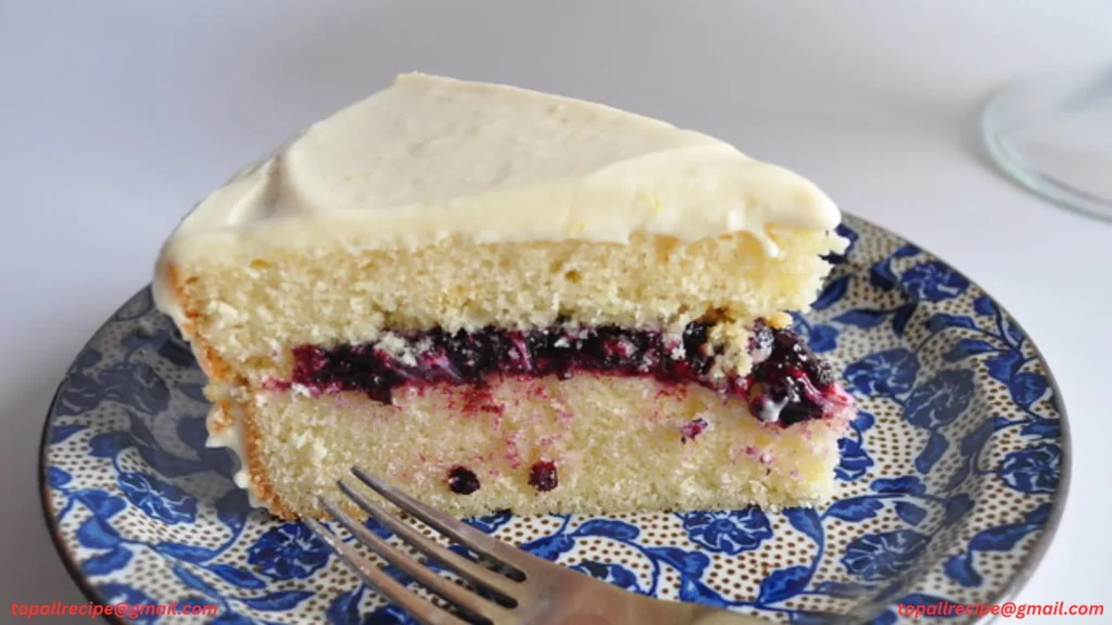 Vanilla Cake With Blueberry Filling