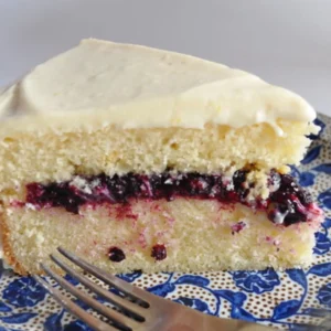 Vanilla Cake With Blueberry Filling