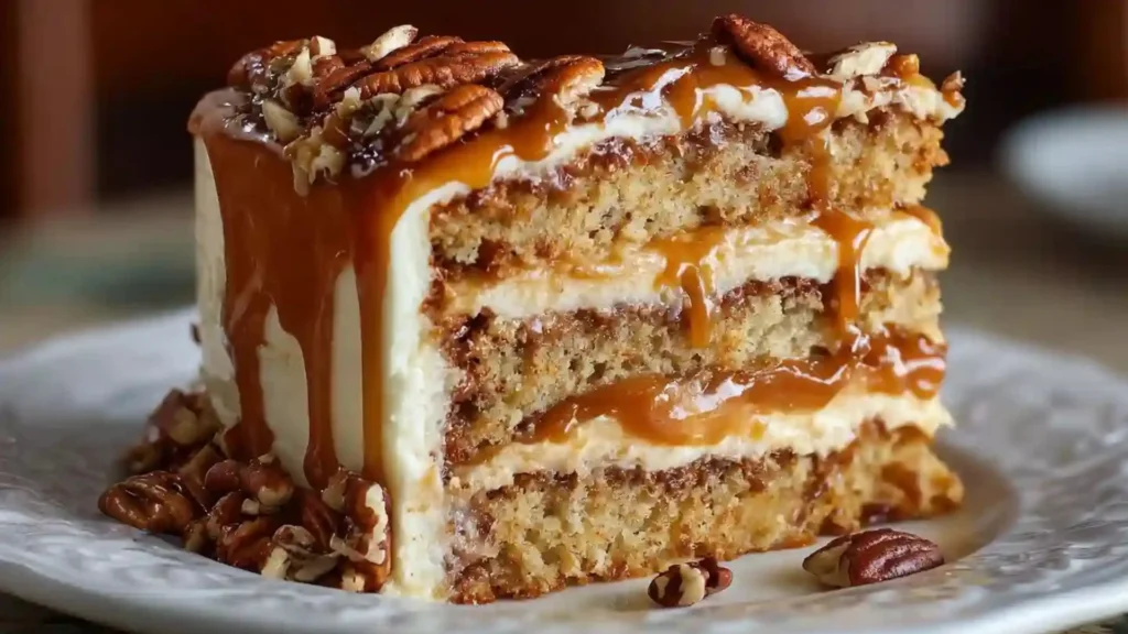 Southern Pecan Caramel Cake