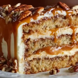 Southern Pecan Caramel Cake