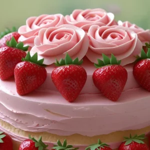 Strawberry Rose Cake