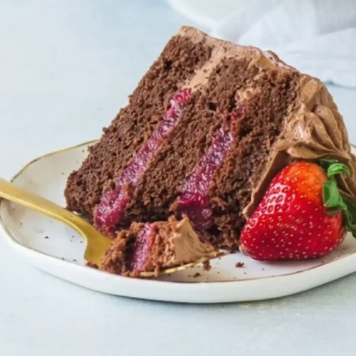 Strawberry Filling Chocolate Cake