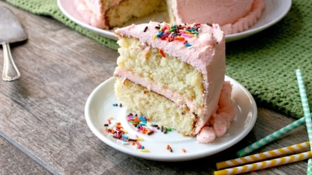 Pink Vanilla Birthday Cake
