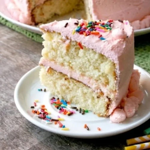 Pink Vanilla Birthday Cake