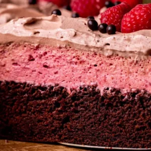 Chocolate Raspberry Mousse Cake
