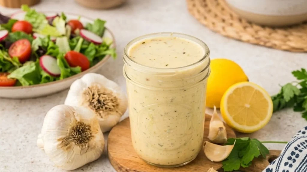 Creamy Garlic Salad Dressing Recipe